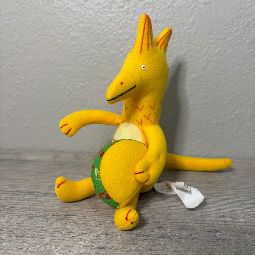 Merrymakers Dragons Love Tacos Yellow Dragon Holding Taco Plush Toy 7 inch